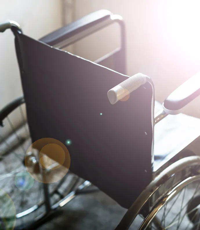 wheelchair in the sun