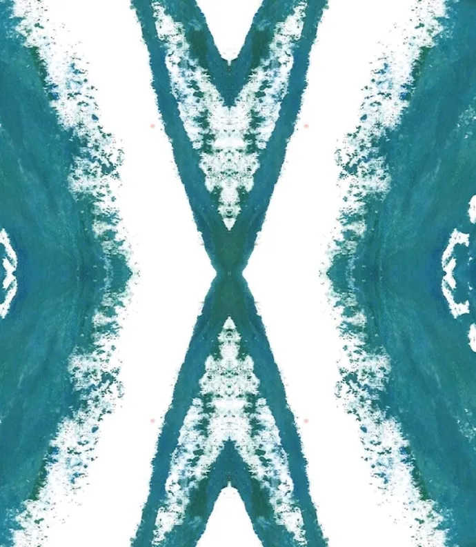 A mirrored version of the cover of "The Weather of Our Names" by Cal Freeman