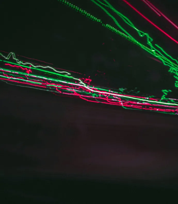 Neon light streaks
