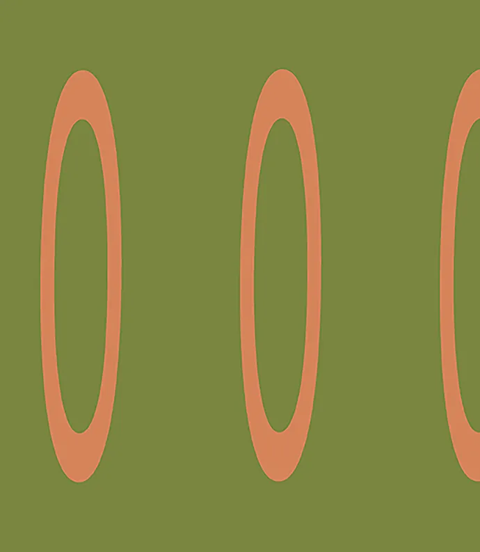 Pink ovals on green background