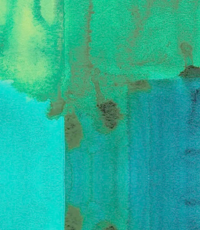 Blue and Green Abstract Painting