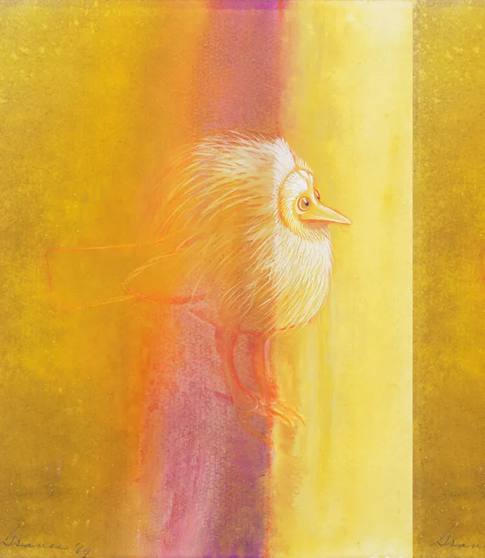 bid on yellow and pink background