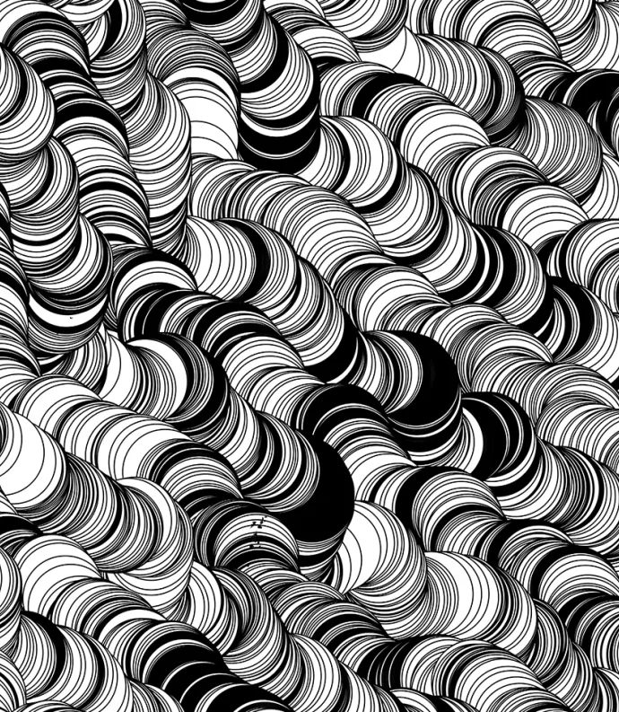 black and white circle pattern