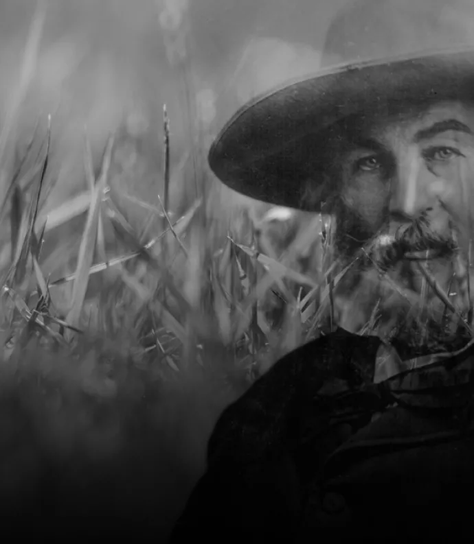 Walt Whitman and grass.