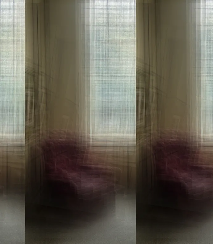 chair in a room with a window