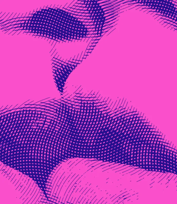 stylized lip overlapping