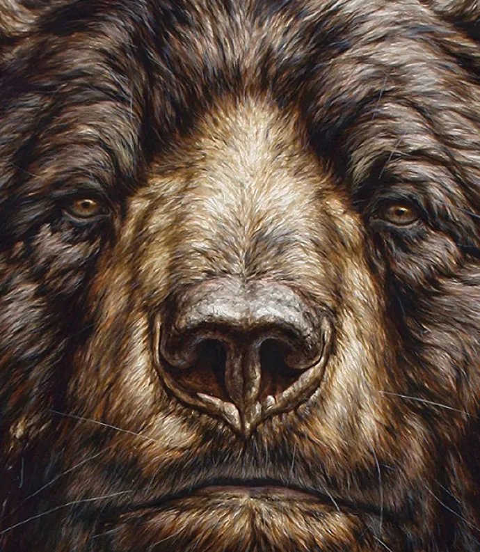 painting of bear face