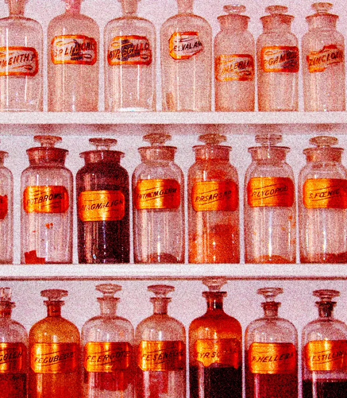 Apothecary shelves