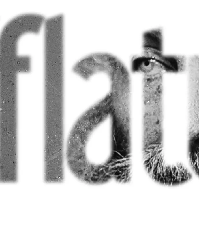 The word "Afflatus" with Whitman shown through it