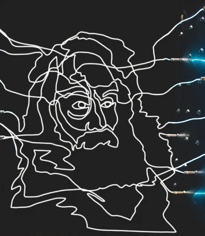 Electric outline of Whitman