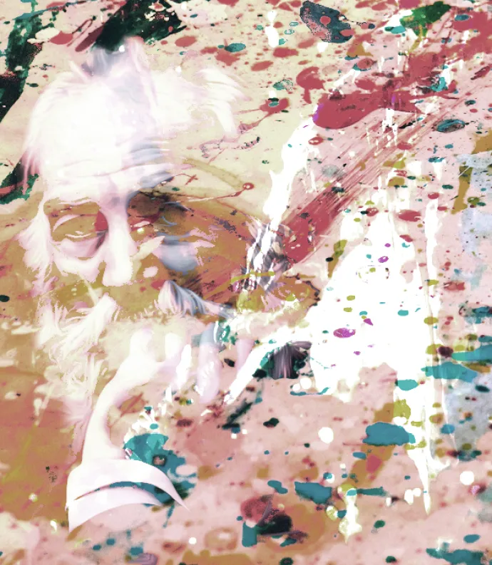 Splatter painting of Whitman