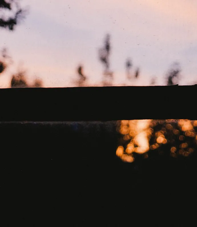 blurry lights through a window