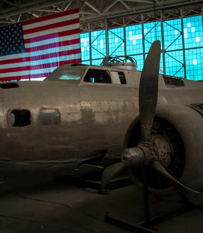 Plane and American Flag