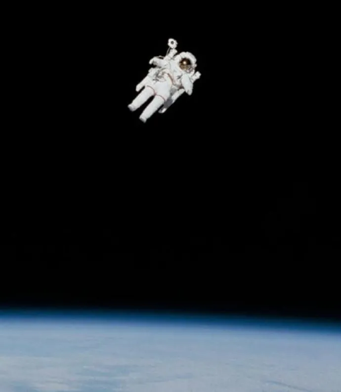 astronaut floating in space