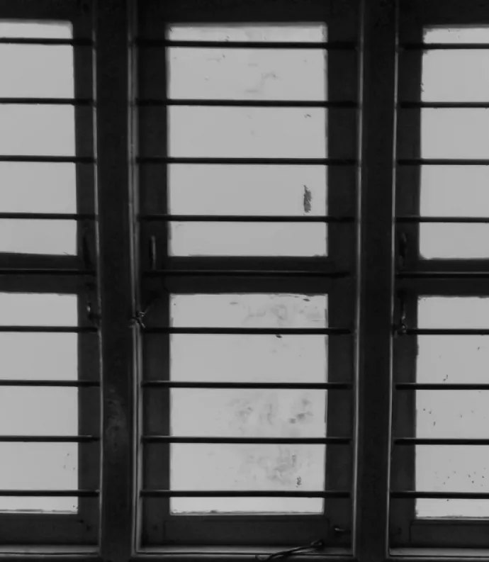 photo of a window in black and white