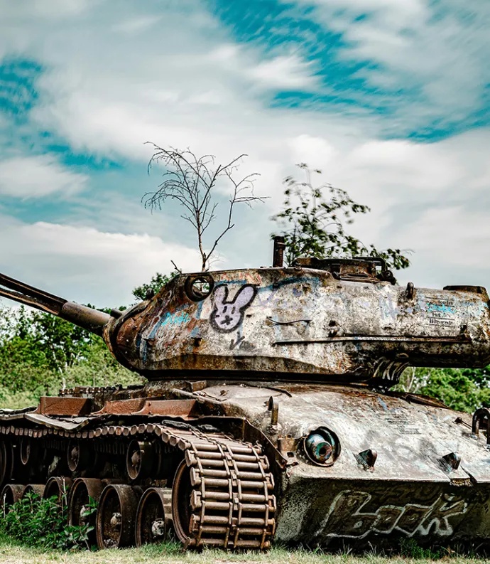 old sherman tank