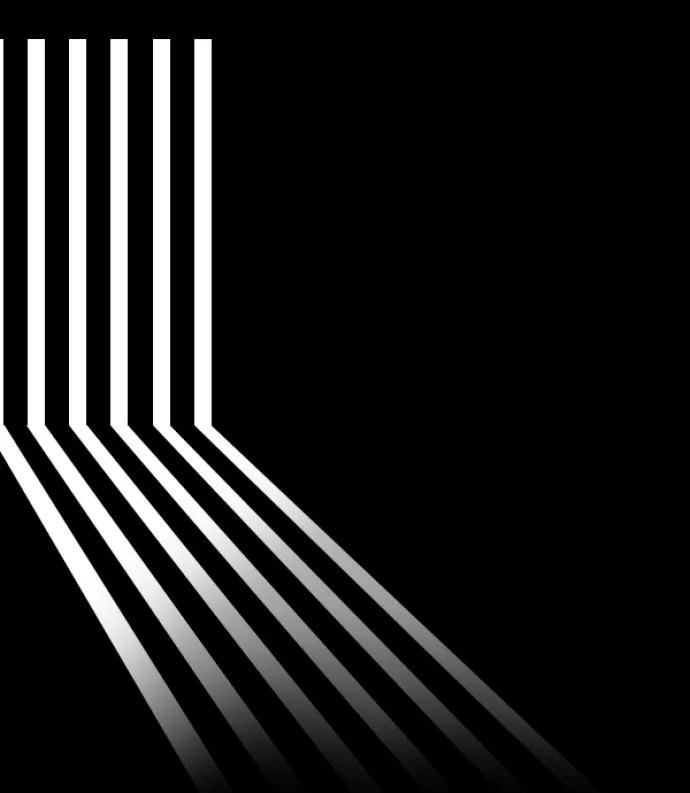 White columns on a black background