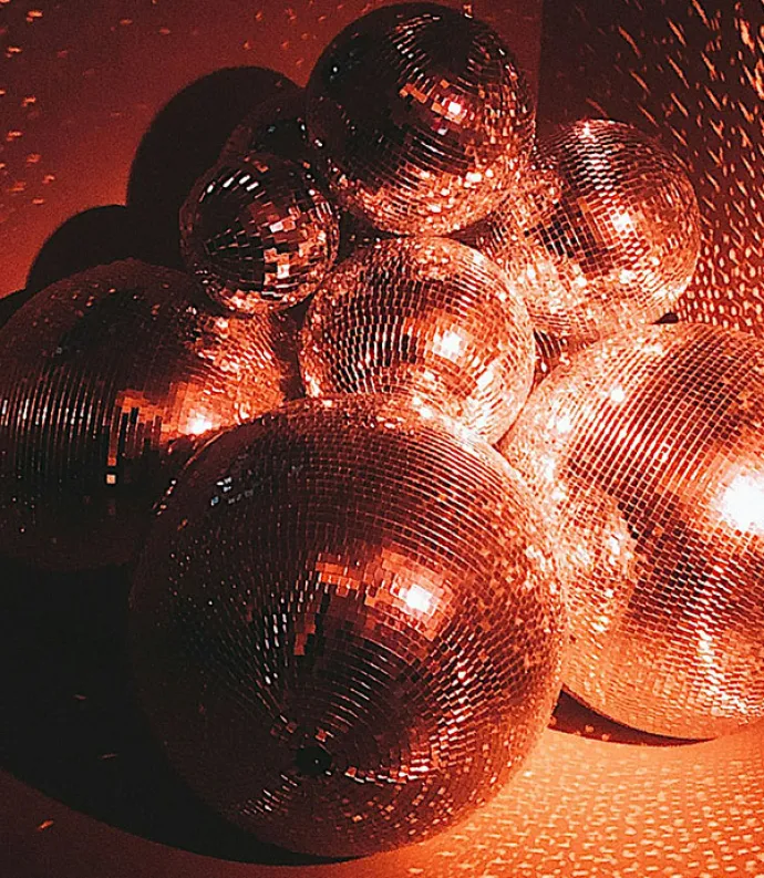A collection of disco balls.