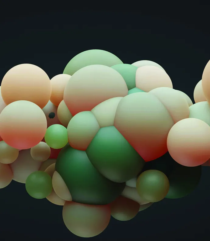 close up of molecules