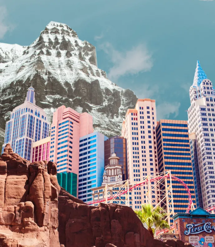 a collection of iconic landmarks
