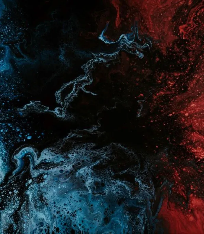 Abstract blue and red design