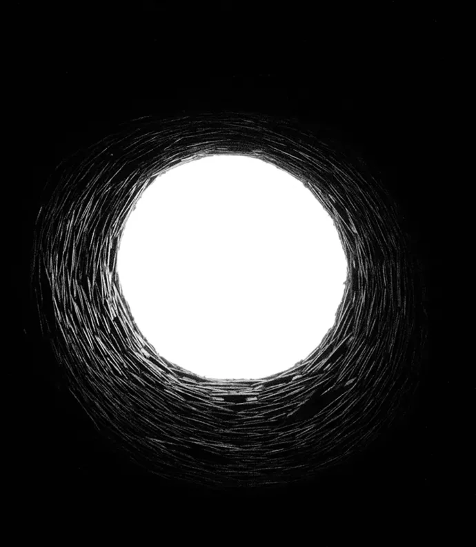 A view from the bottom of a well