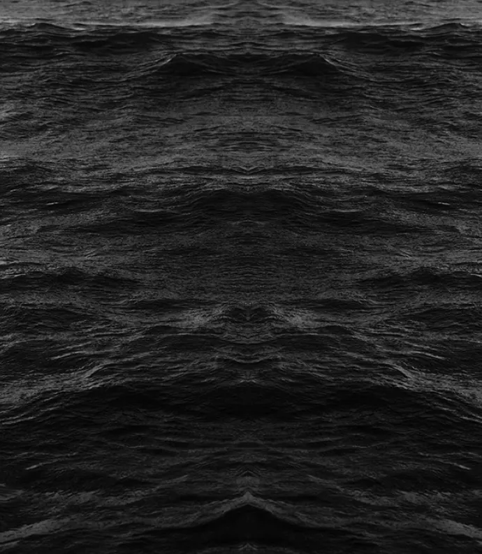 Black and white ocean