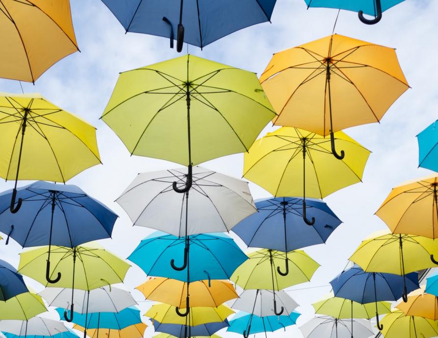 Photo courtesy of Unsplash of umbrellas