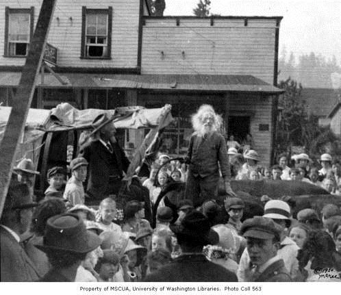 Man standing on a platform